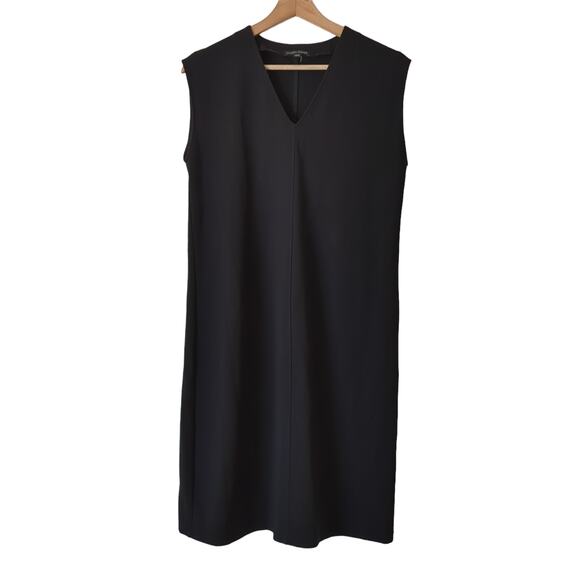 Eileen Fisher Womens Black Solid Sleeveless Shift Dress Versatile Classy XS - Picture 1 of 5